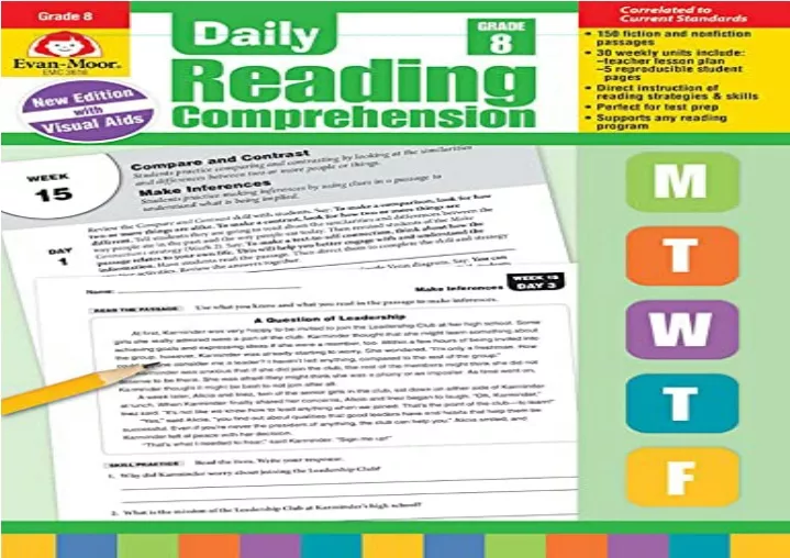 Ppt read pdf evan moor daily reading comprehension grade 8 