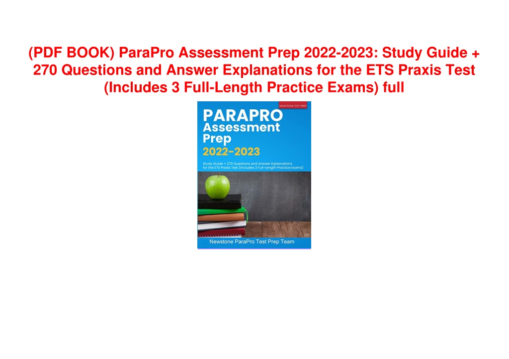 PPT - (PDF BOOK) ParaPro Assessment Prep 2022-2023: Study Guide 270 ...