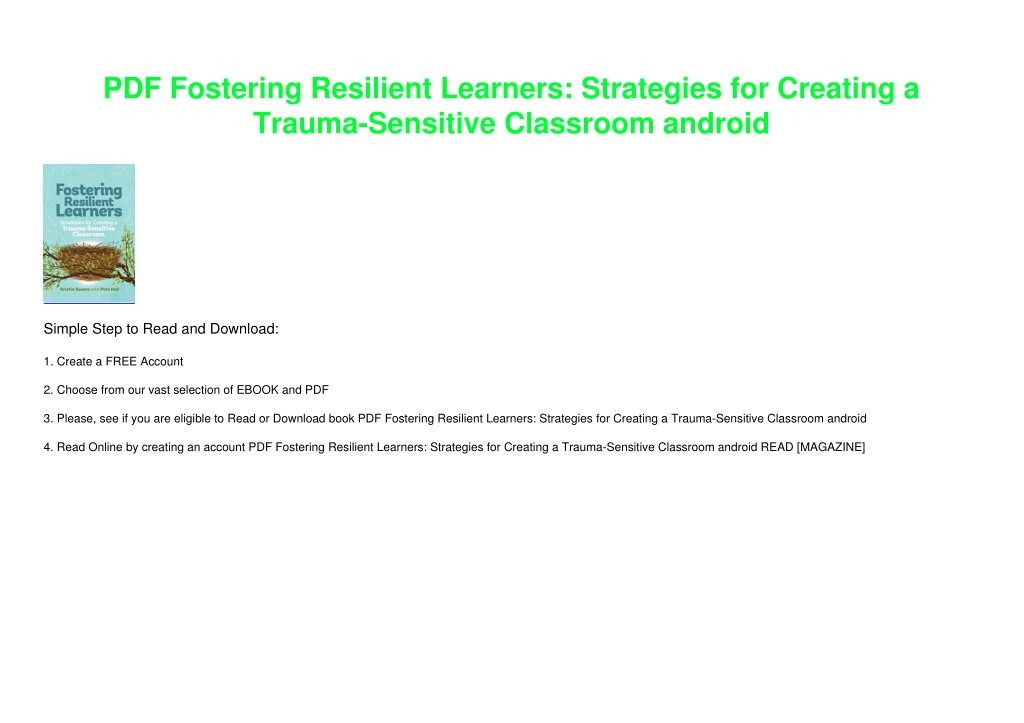 PPT - PDF Fostering Resilient Learners: Strategies For Creating A ...