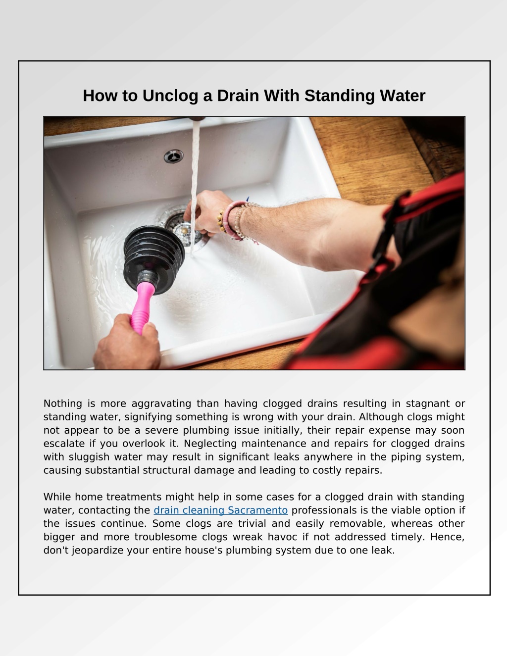 ppt-steps-to-fixing-a-blocked-drain-with-standing-water-powerpoint