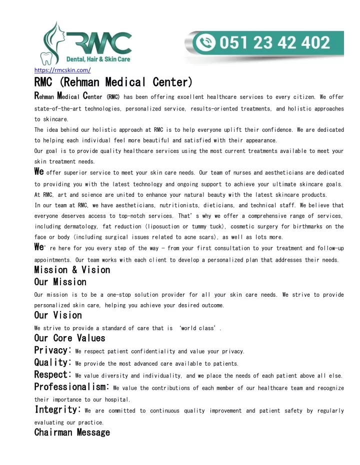 Rehman Medical Diagnostic Center Lahore at Barbara Brouillard blog