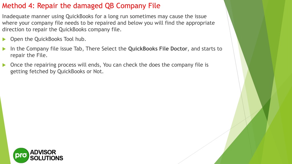 Ppt Easy Troubleshooting Guide To Fix Quickbooks Company File Not