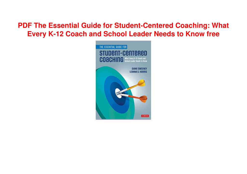 PPT - PDF The Essential Guide for Student-Centered Coaching: What Every ...