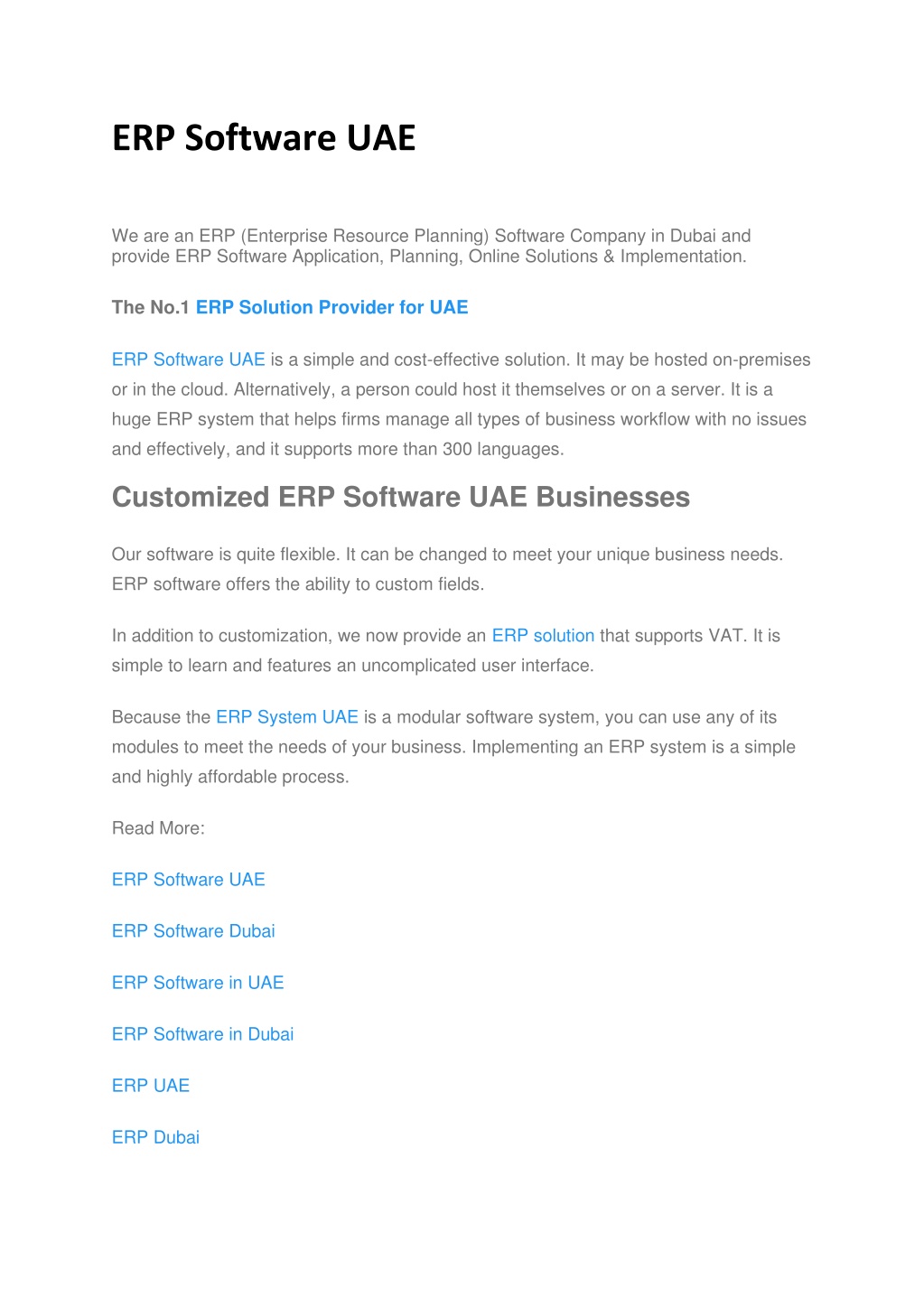 Ppt Erp Software Uae Powerpoint Presentation Free Download Id