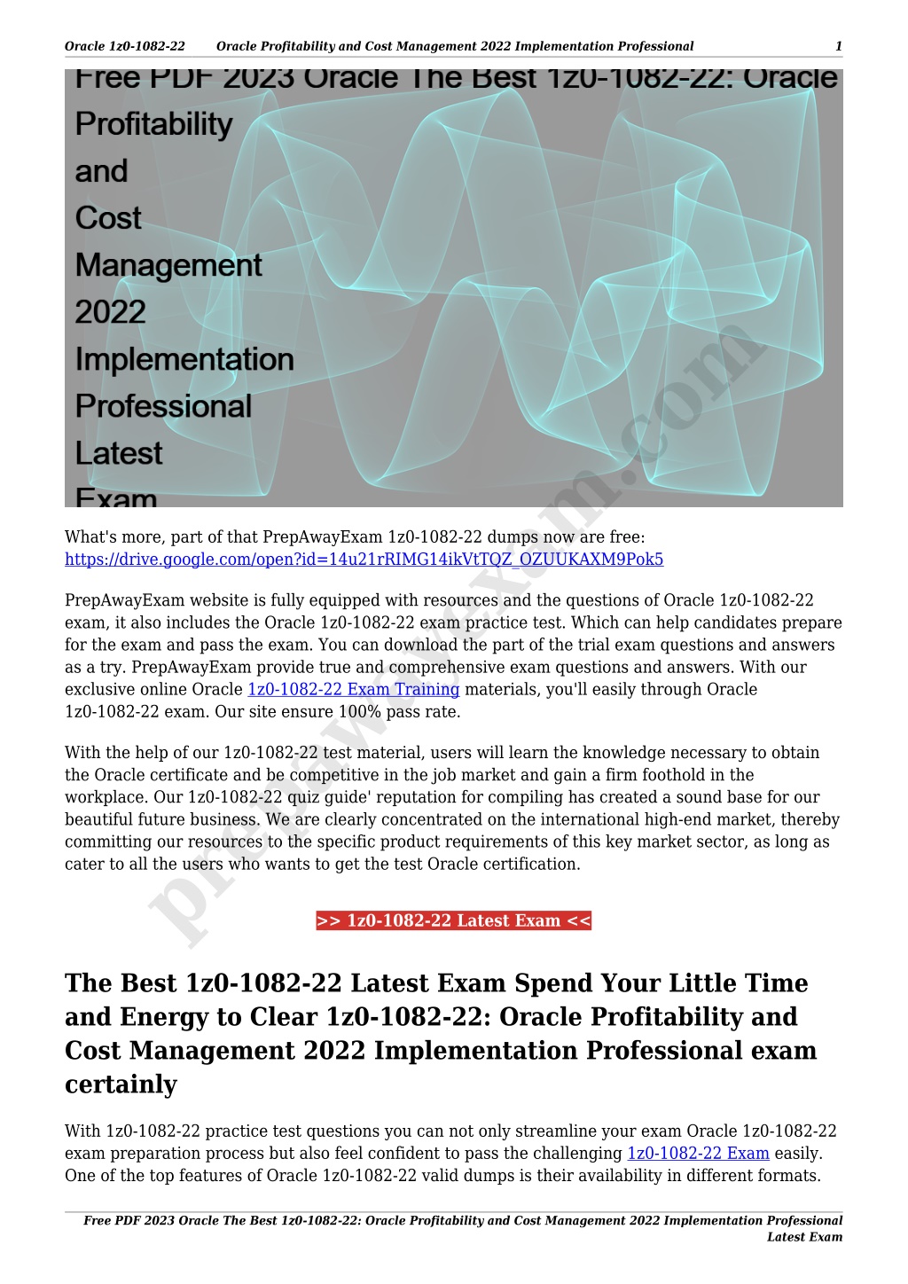 PPT - Free PDF 2023 Oracle The Best 1z0-1082-22: Oracle Profitability ...