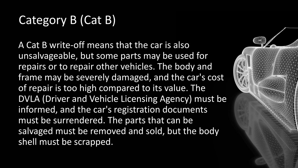 PPT - What Is A Cat A, Cat B, Cat S Or Cat N Write-Off? PowerPoint ...