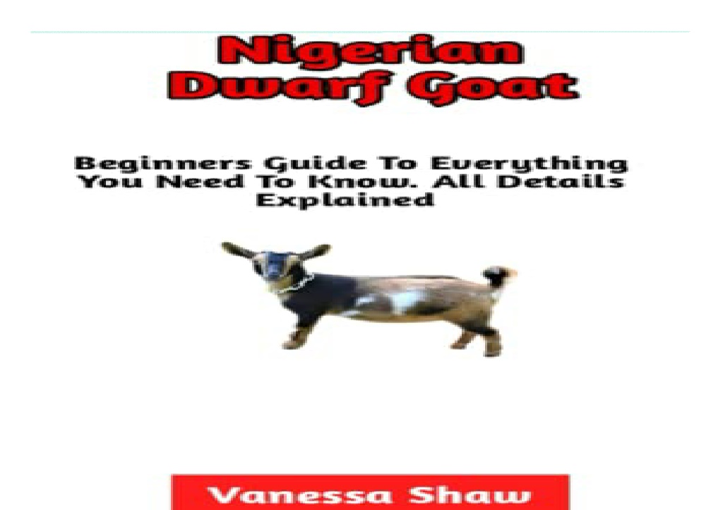 Ppt - Download Nigerian Dwarf Goat: The Best Complete Guide To Breeding 