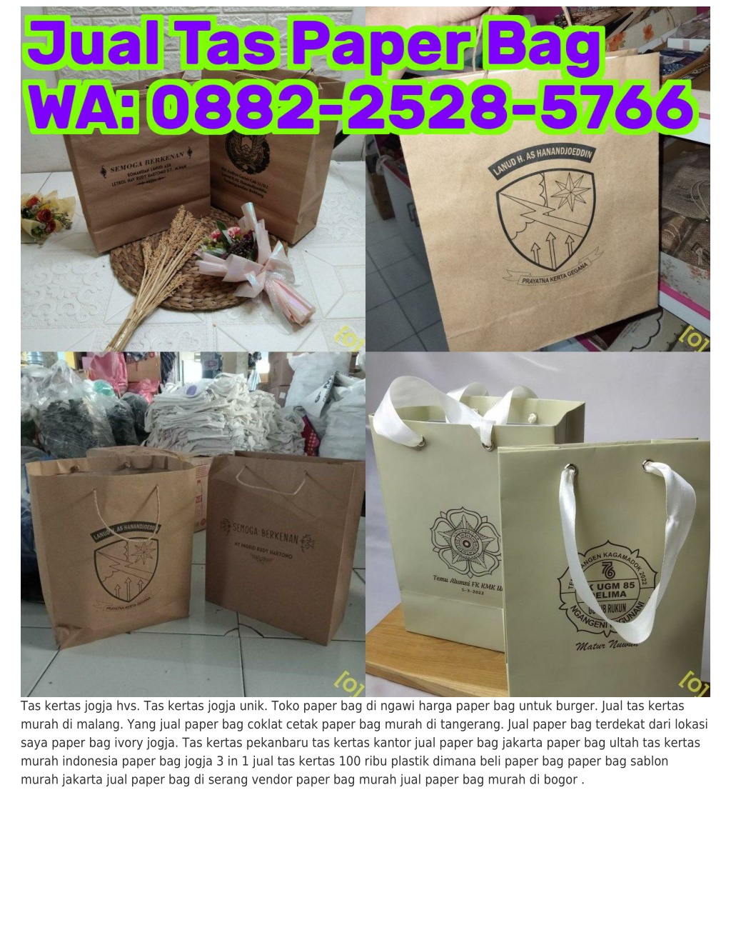 Ppt Wa Tas Kertas Ukuran Besar Paper Bag Jogja