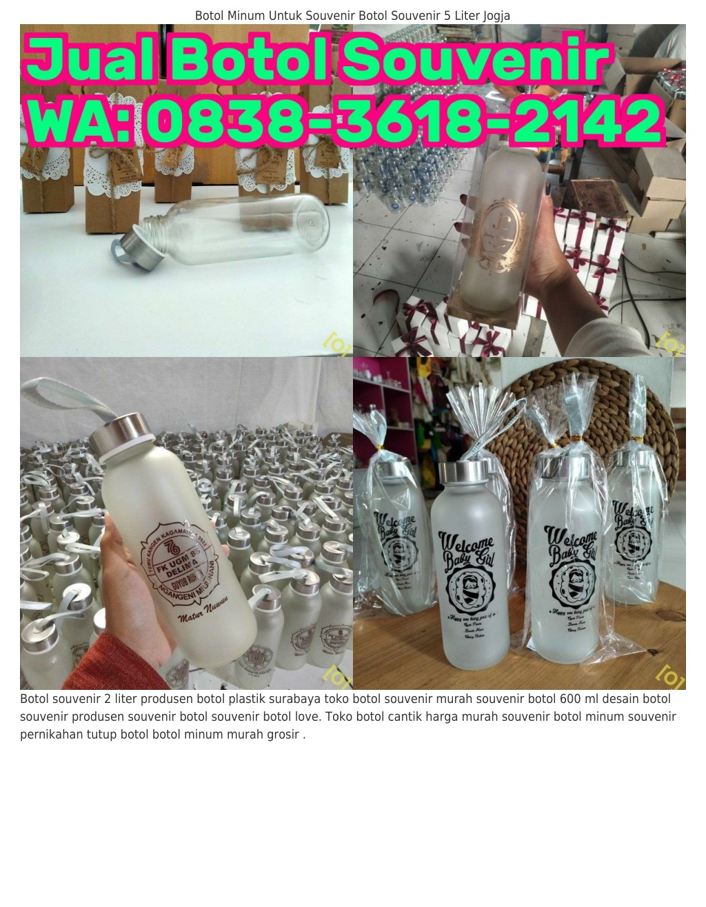 Ppt O8౩8 ౩6i8 ᒿiᏎᒿ Wa Souvenir Botol 950 Ml Botol Minum Souvenir Pernikahan Powerpoint 2911