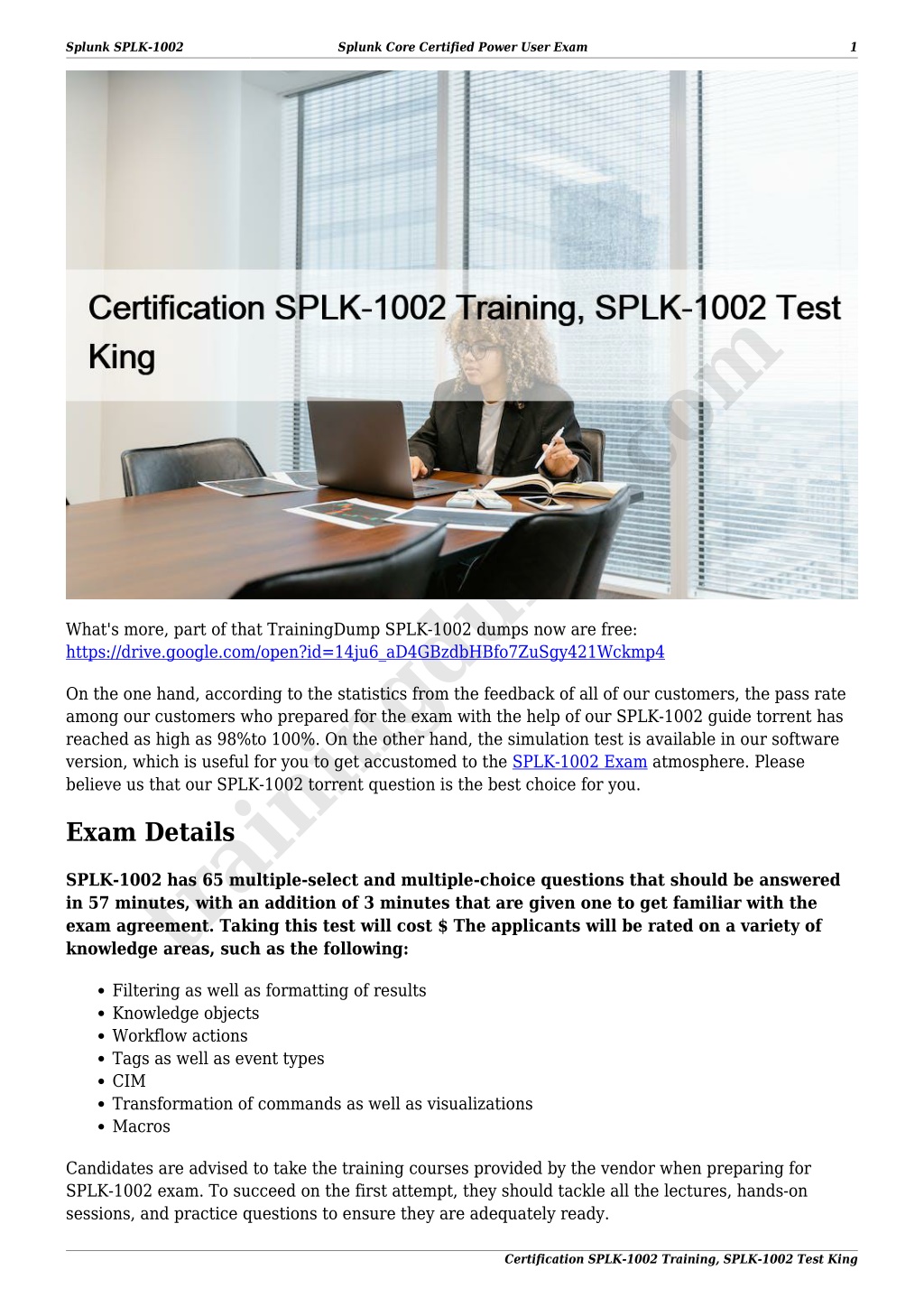 PPT - Certification SPLK-1002 Training, SPLK-1002 Test King PowerPoint ...