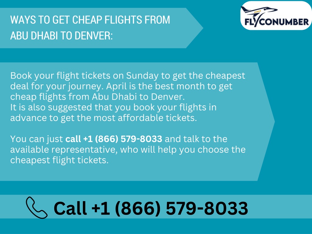 PPT - Cheap flights from Abu Dhabi to Denver Flyconumber PowerPoint ...