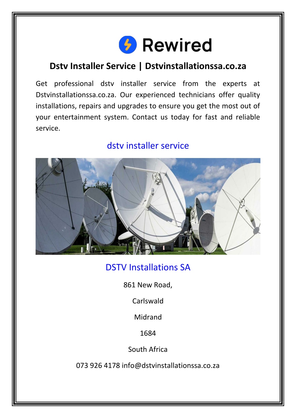 PPT - Dstv Installer Service | Dstvinstallationssa.co.za PowerPoint ...