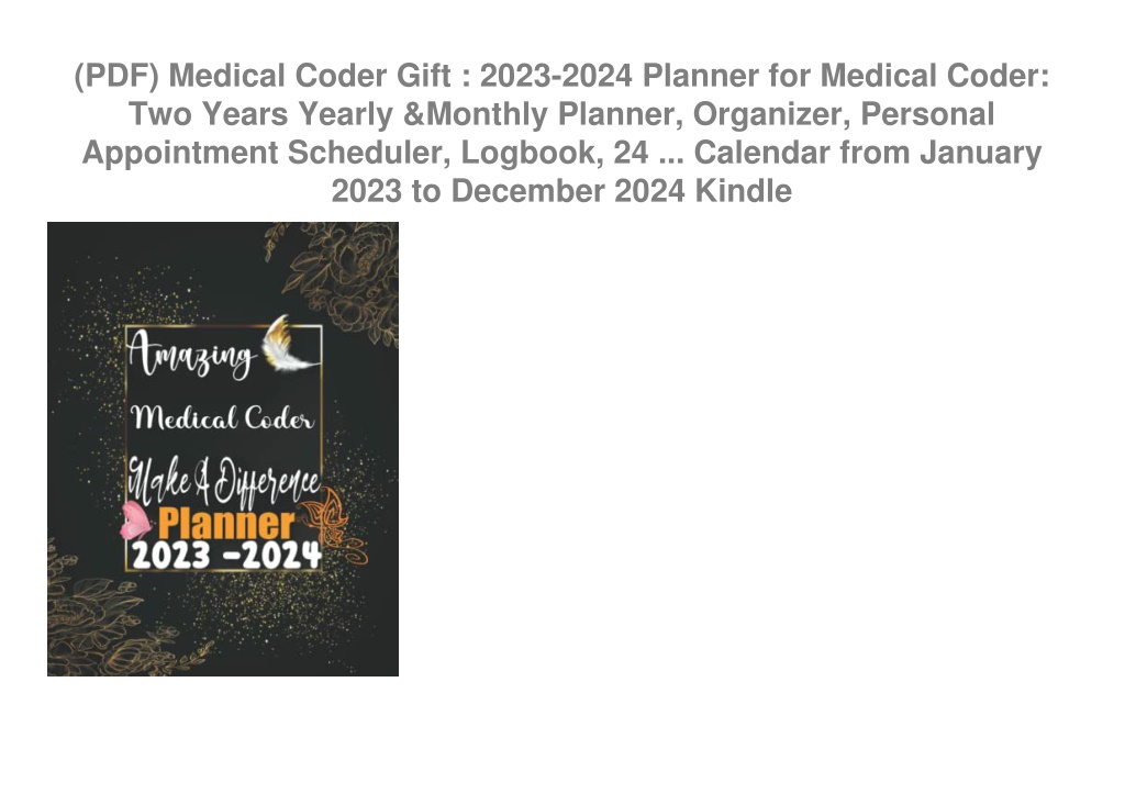 Pdf Medical Coder Gift 2023 2024 Planner 1 L 