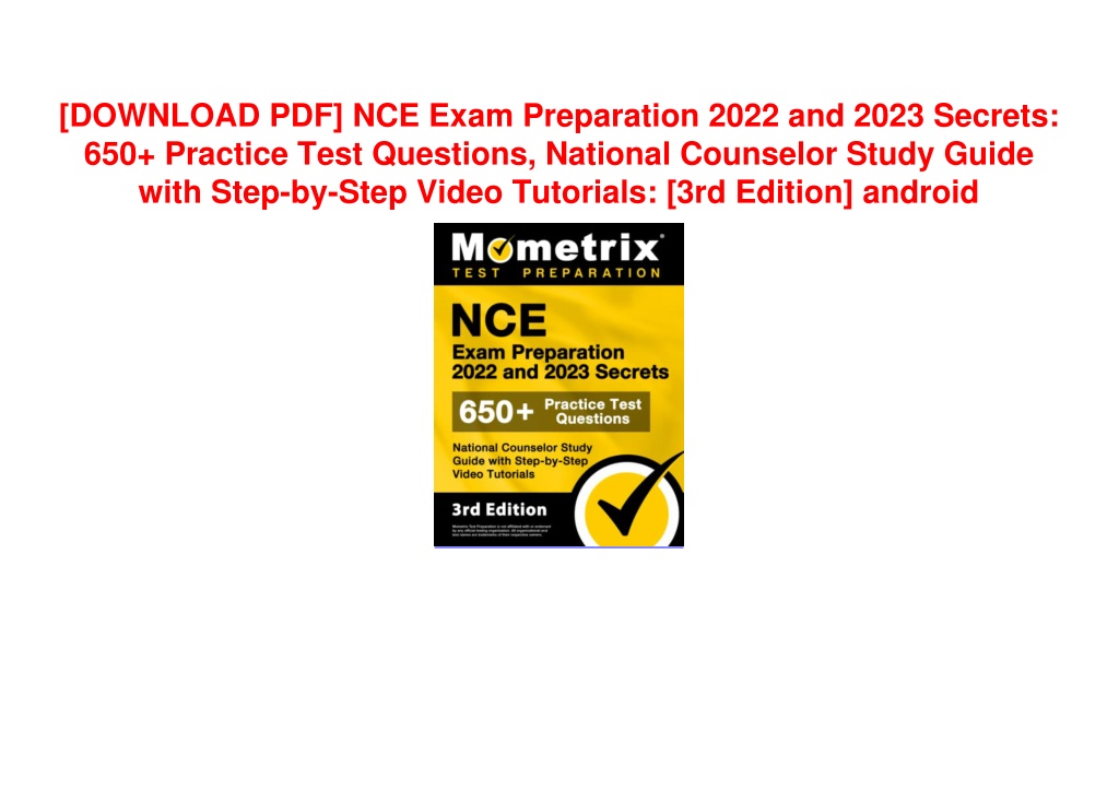 PPT - [DOWNLOAD PDF] NCE Exam Preparation 2022 and 2023 Secrets: 650 ...