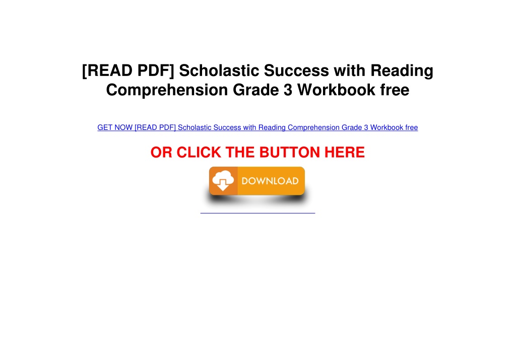 PPT - [READ PDF] Scholastic Success with Reading Comprehension Grade 3 Workbook free PowerPoint ...