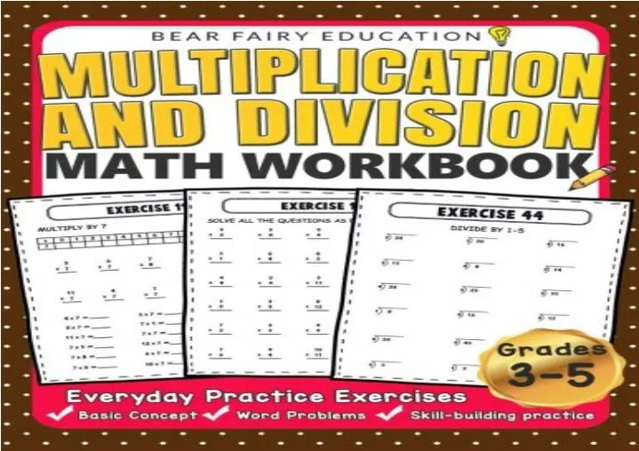 PPT - (PDF BOOK) Multiplication and Division Math Workbook for 3rd 4th ...