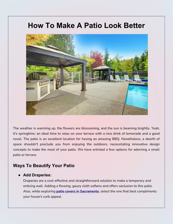 PPT - How to Make a Patio Look Beautiful PowerPoint Presentation, free ...
