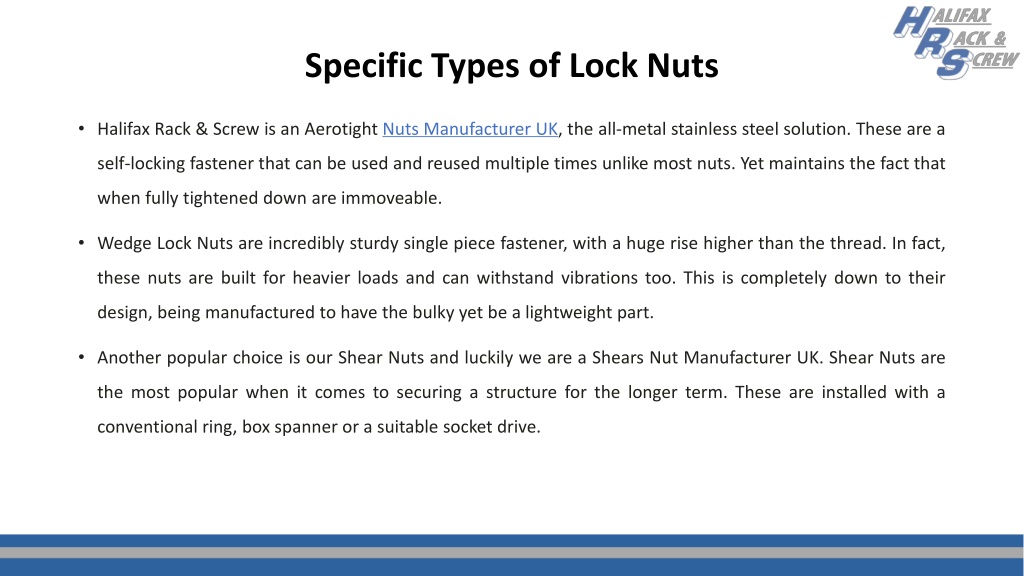 PPT - What are the Types of Locking Nuts PowerPoint Presentation, free ...