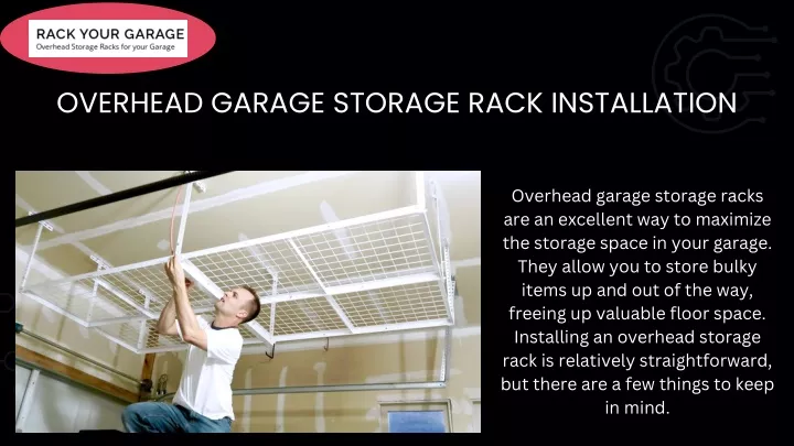 PPT - Ways to install overhead garage storage racks PowerPoint ...