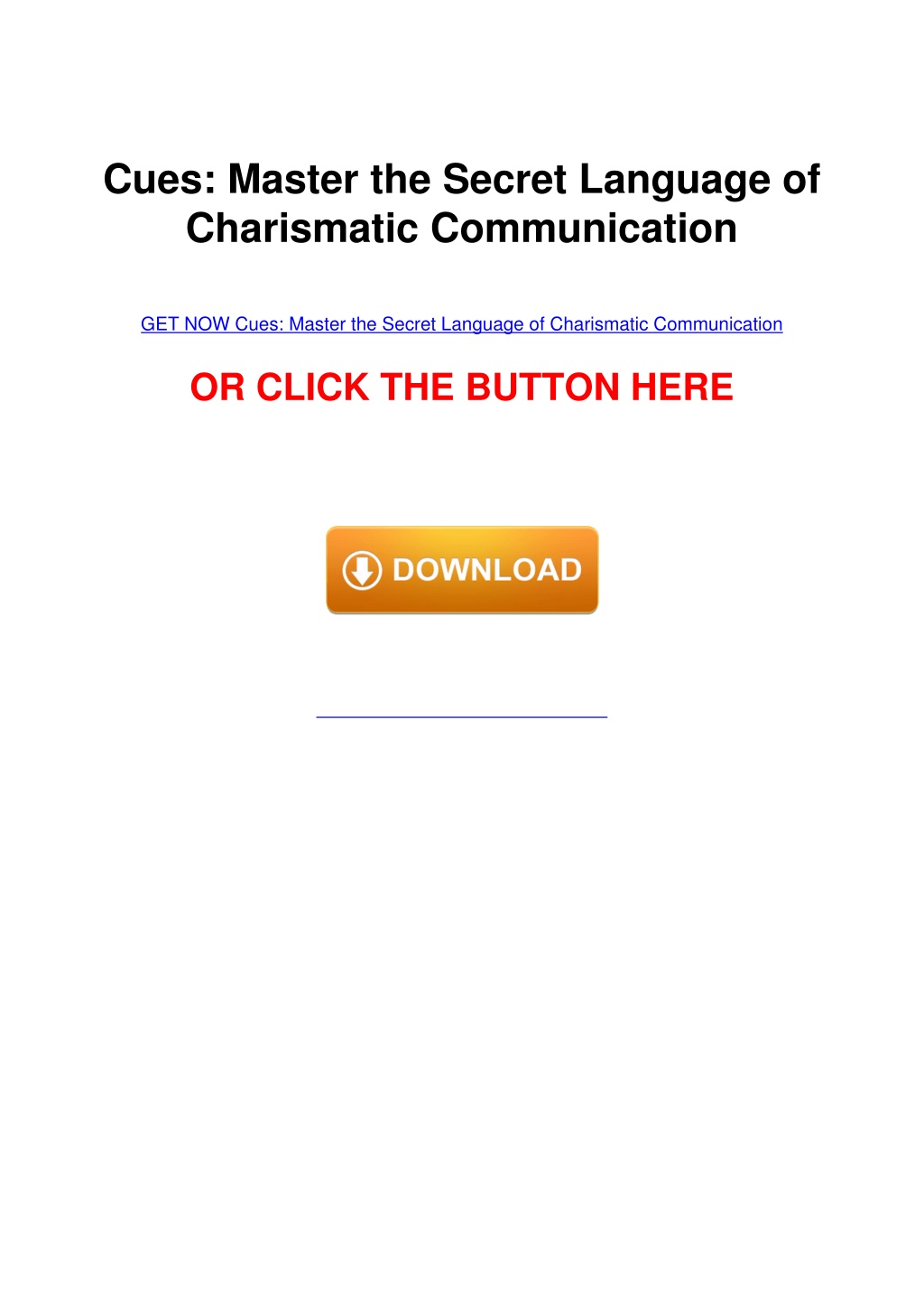 PPT - _PDF_ Cues: Master the Secret Language of Charismatic