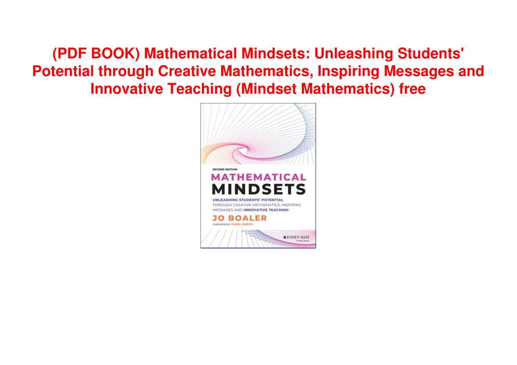 PPT - (PDF BOOK) Mathematical Mindsets: Unleashing Students' Potential ...