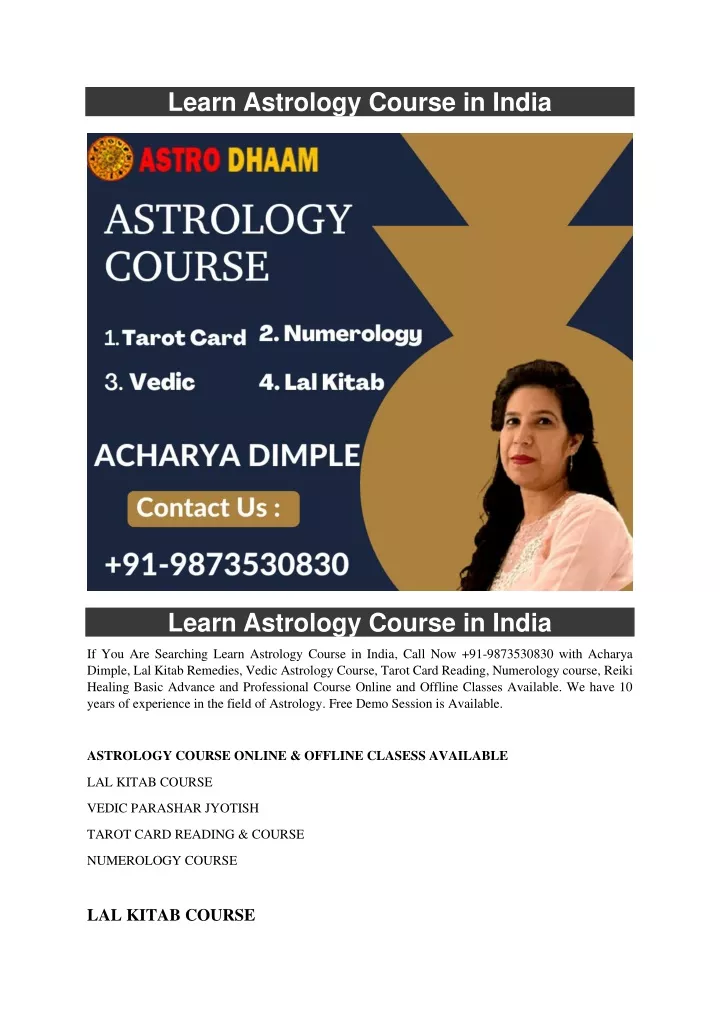 PPT Learn Astrology Course in India 919873530830 PowerPoint Presentation ID12030947