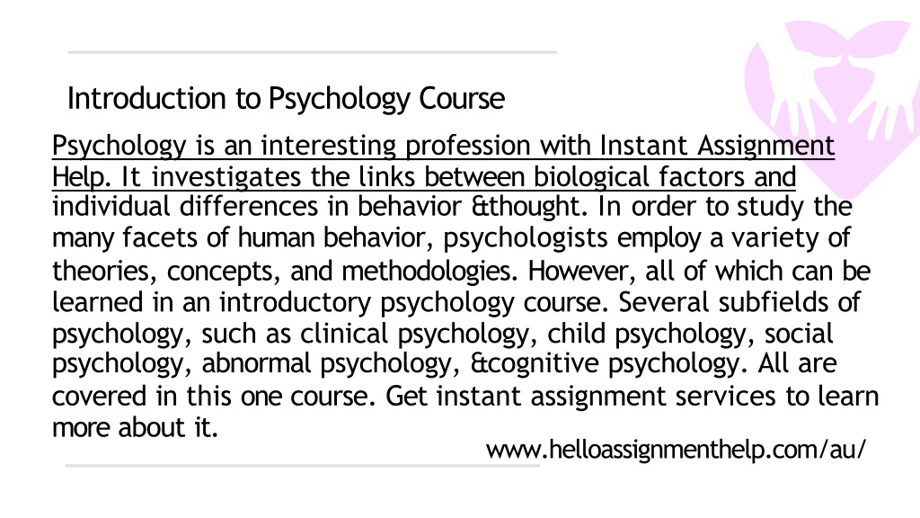 PPT - Introduction To Psychology Course PowerPoint Presentation, Free ...