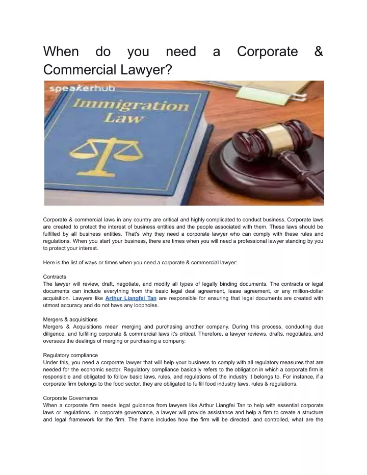 ppt-when-do-you-need-a-corporate-commercial-lawyer-powerpoint