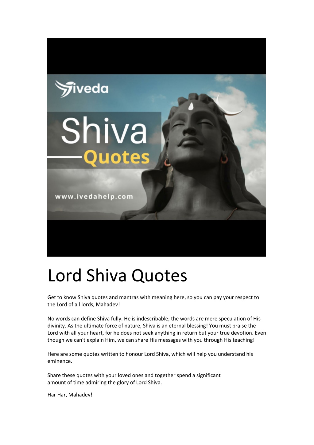 PPT Lord Shiva Quotes PowerPoint Presentation, Free, 52% OFF