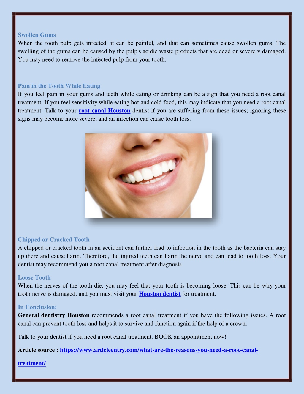 PPT - What Are The Reasons You Need A Root Canal Treatment? PowerPoint ...