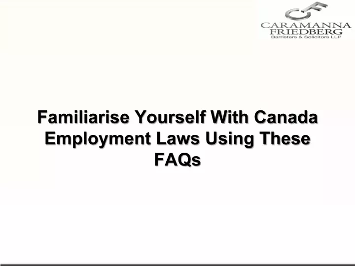 Canada Employment Laws