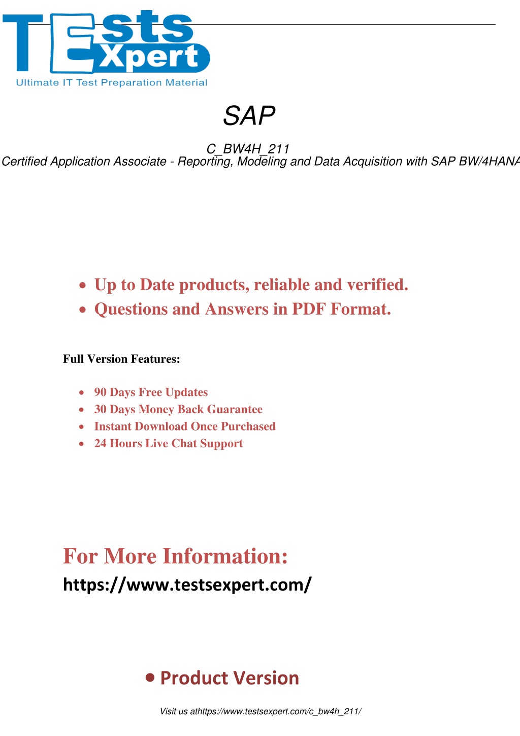 C-BW4H-211 Knowledge Points