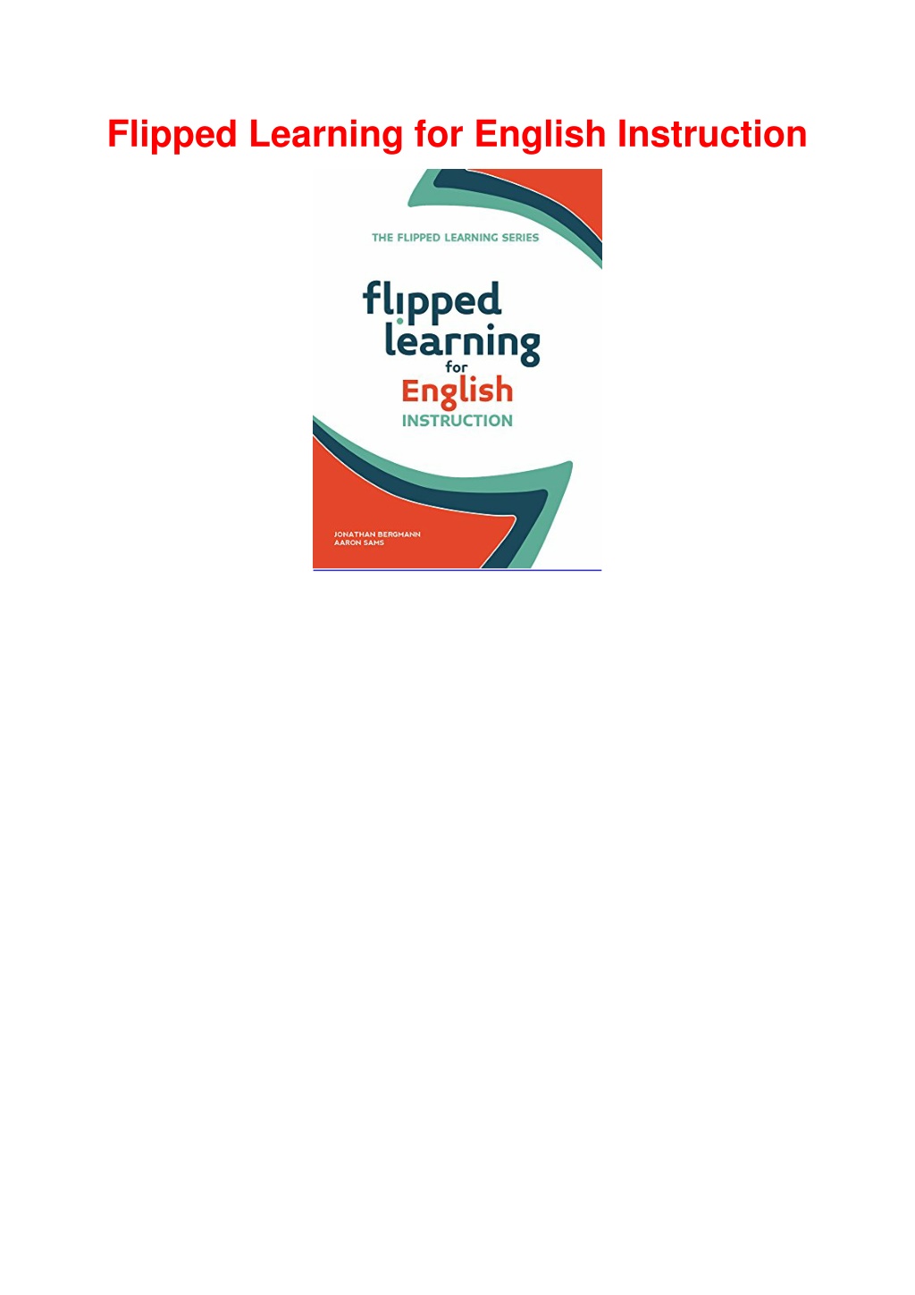 PPT - PDF/READ Flipped Learning For English Instruction PowerPoint ...