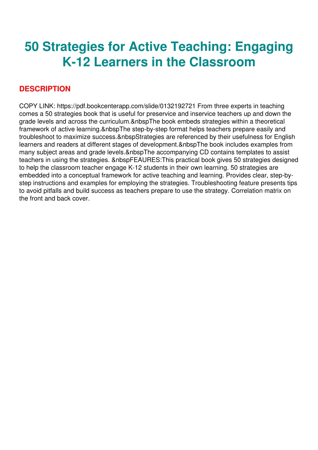 PPT - _PDF_ 50 Strategies for Active Teaching: Engaging K-12 Learners ...