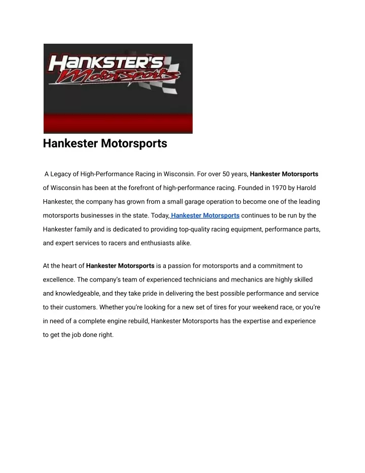 PPT Motorcycle Dealers in Janesville Wisconsin Hanksters Motorsports PowerPoint Presentation