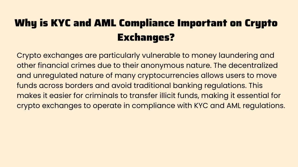 why is aml compliance important for crypto exchanges