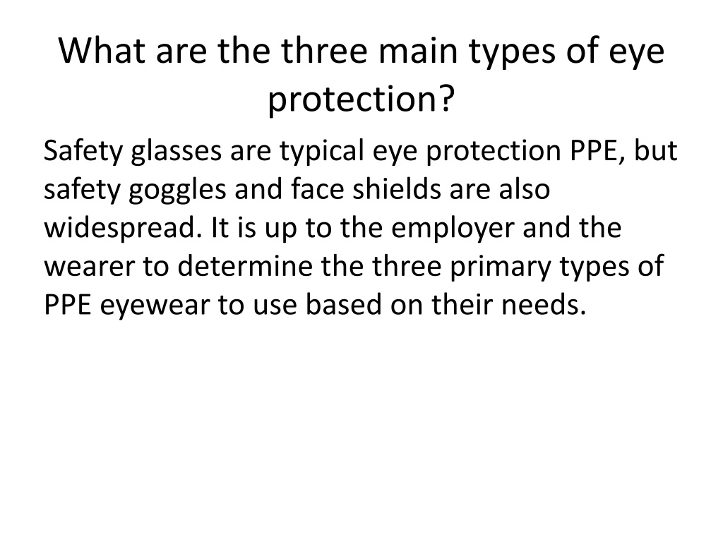 PPT Safety Glasses & Protective Eyewear All About Eyes Protection