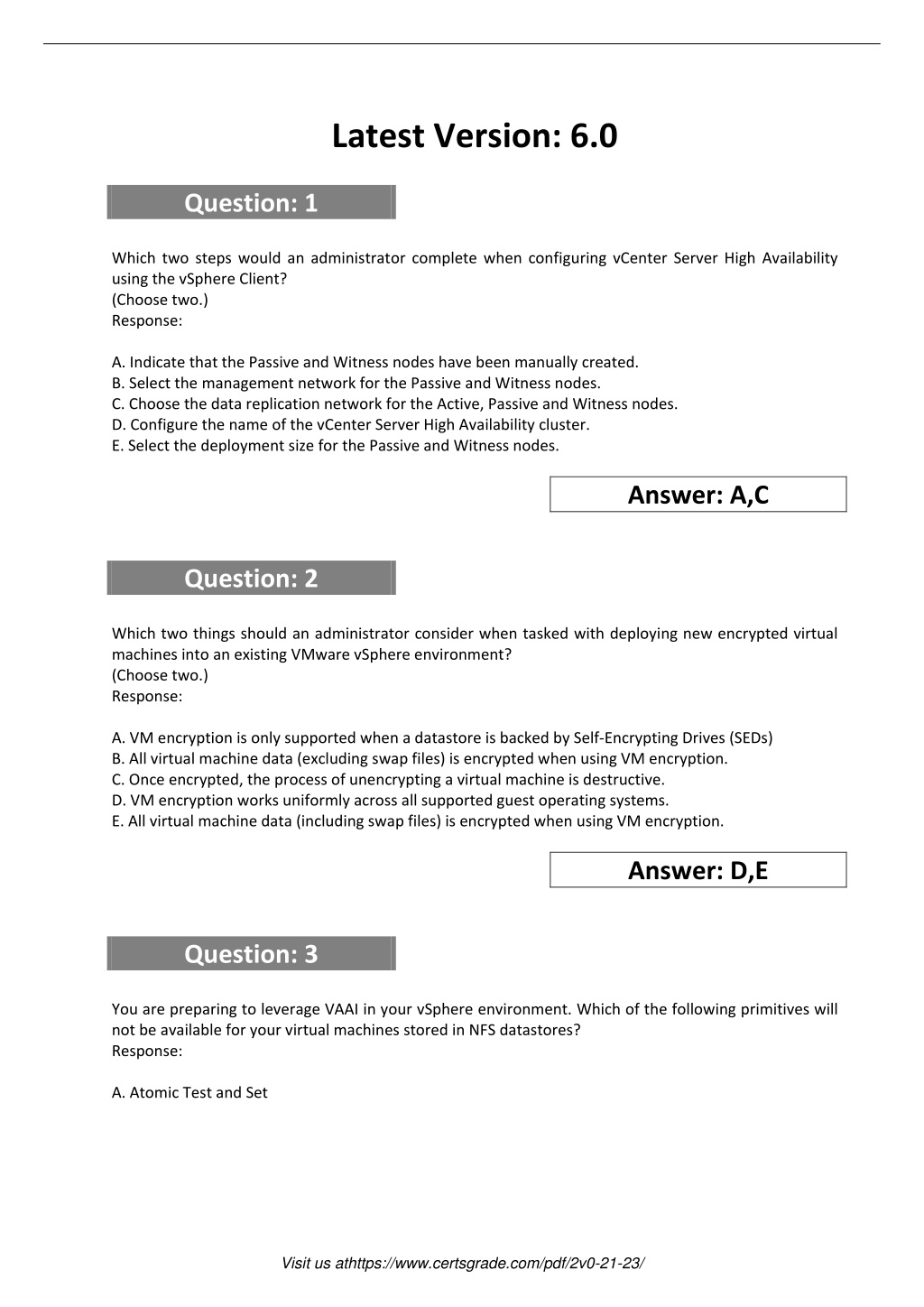 PPT - Prepare For Success With The 2V0-21.23 VMware VSphere 8.x ...