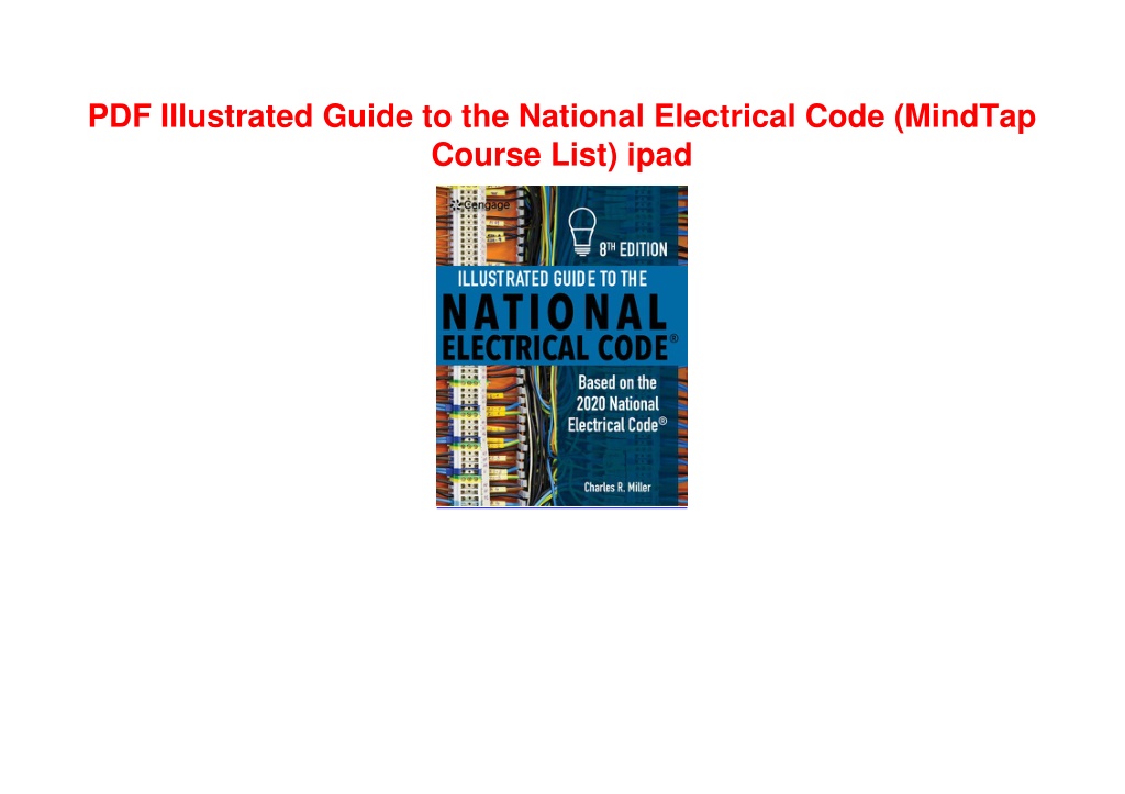 PPT PDF Illustrated Guide to the National Electrical Code (MindTap