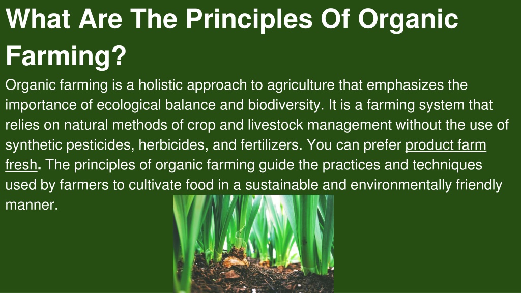 PPT - What Are The Principles Of Organic Farming PowerPoint ...