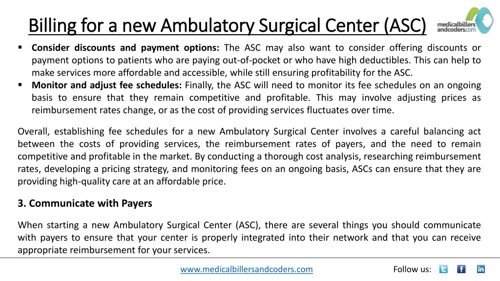 PPT - Billing For A New Ambulatory Surgical Center (ASC) PowerPoint ...