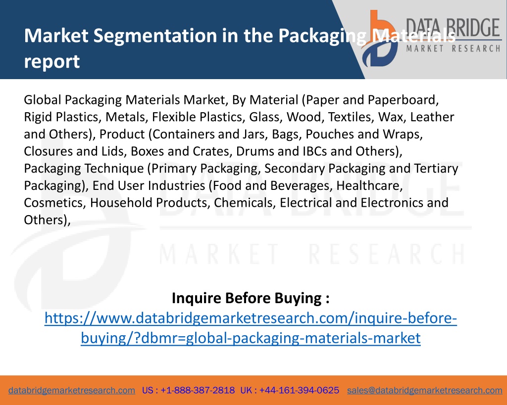 PPT - Packaging Materials Market PowerPoint Presentation, free download ...