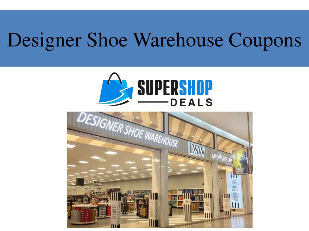 PPT Designer Shoe Warehouse Coupons PowerPoint Presentation, free
