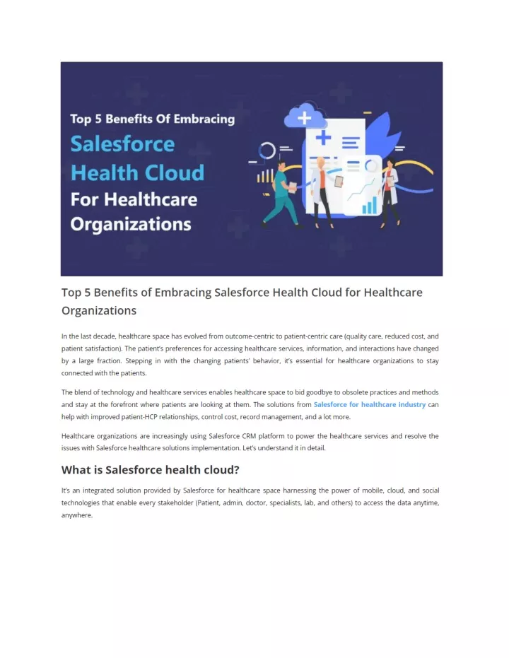 PPT - Top 5 Benefits of Embracing Salesforce Health Cloud for ...