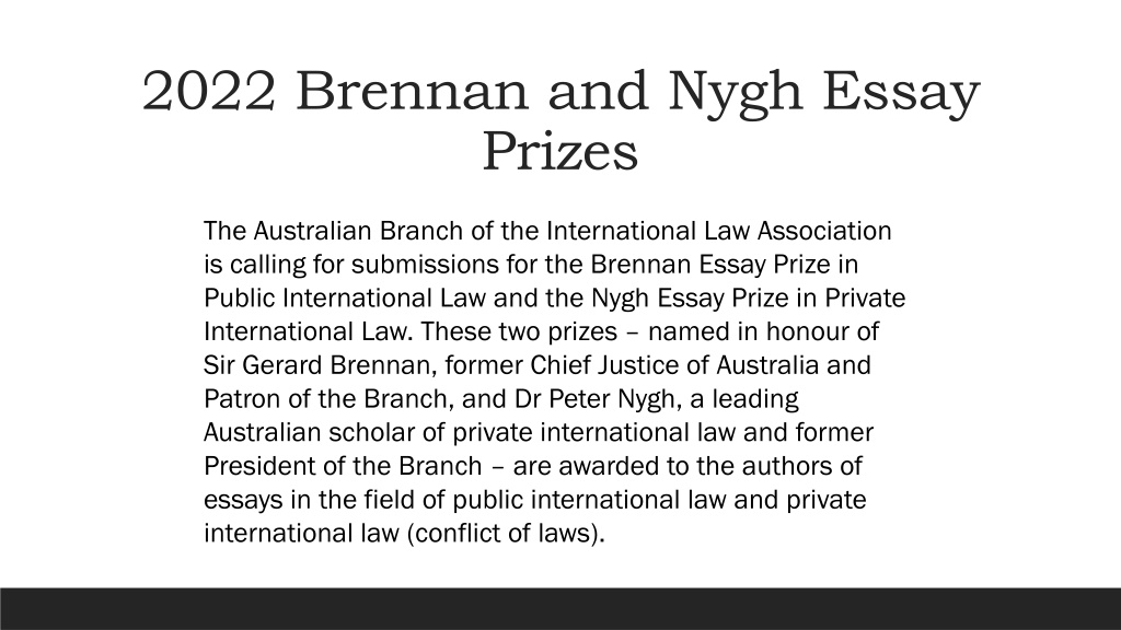 essay prizes australia