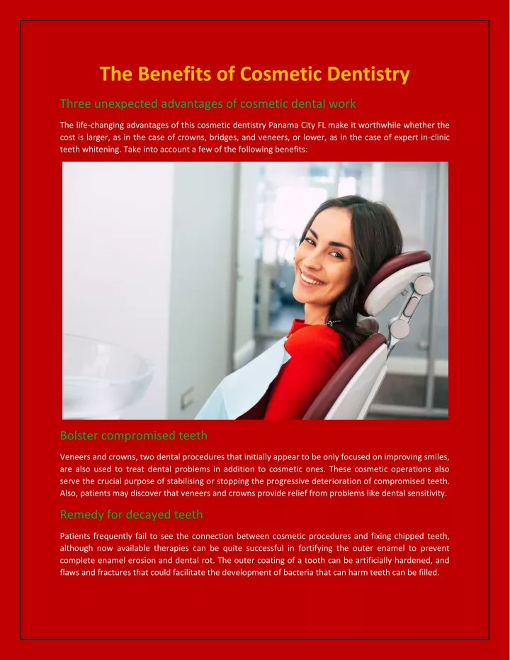 PPT - The Benefits of Cosmetic Dentistry PowerPoint Presentation, free ...