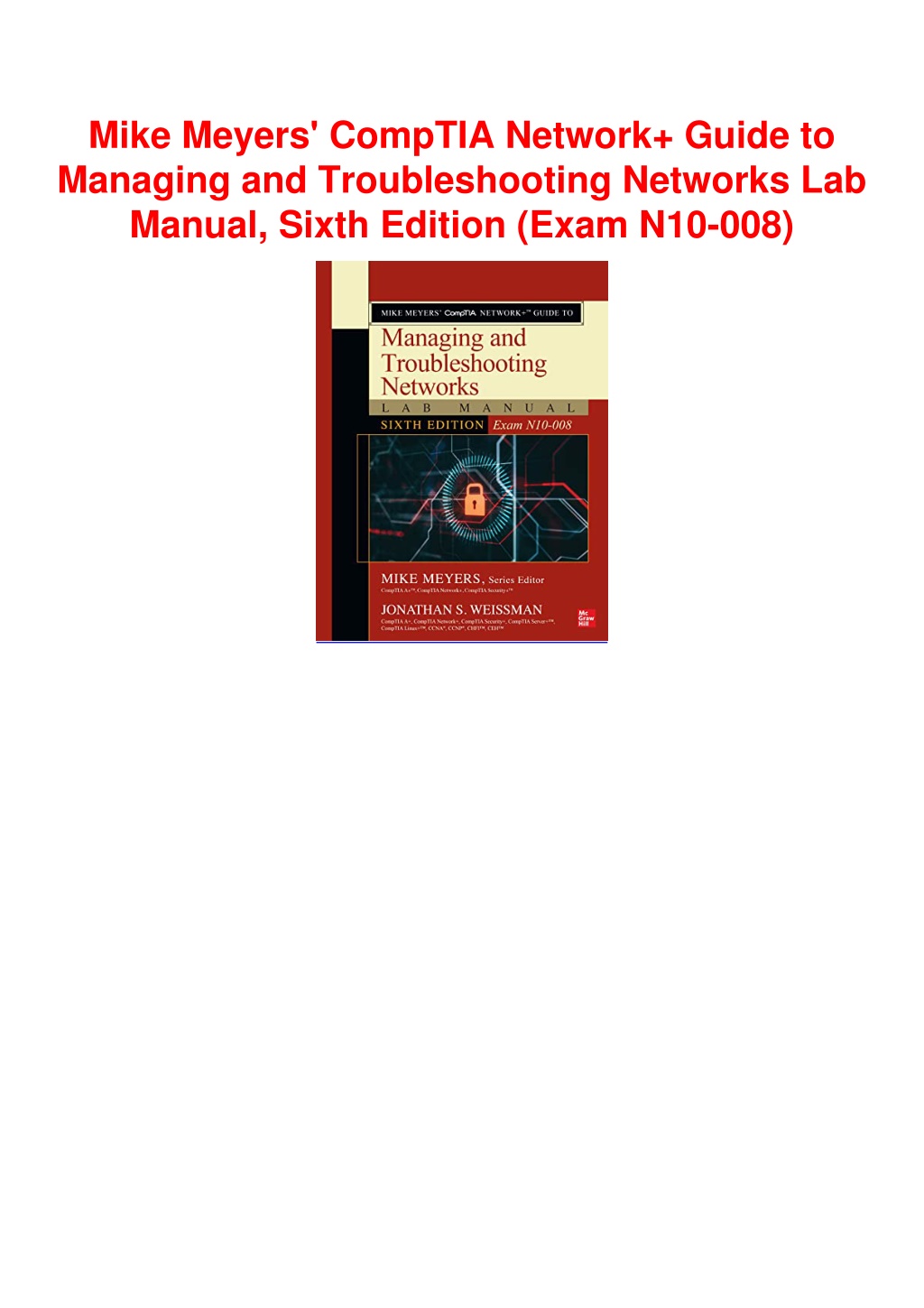 PPT - _PDF_ Mike Meyers' CompTIA Network Guide To Managing And ...