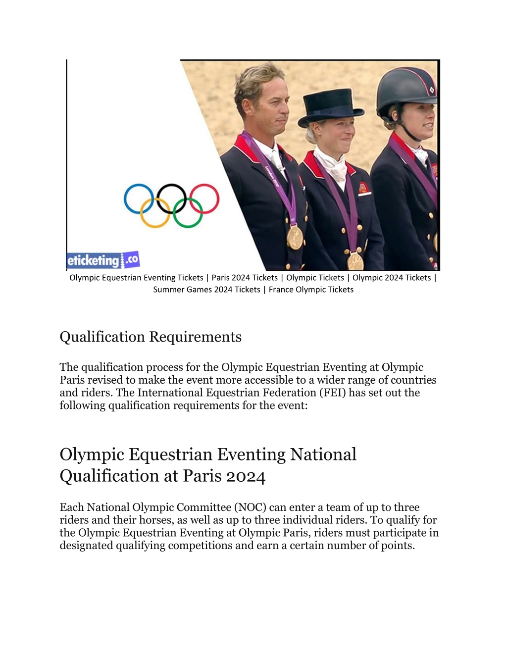 PPT Paris 2024 Everything you need to know about Olympic Equestrian