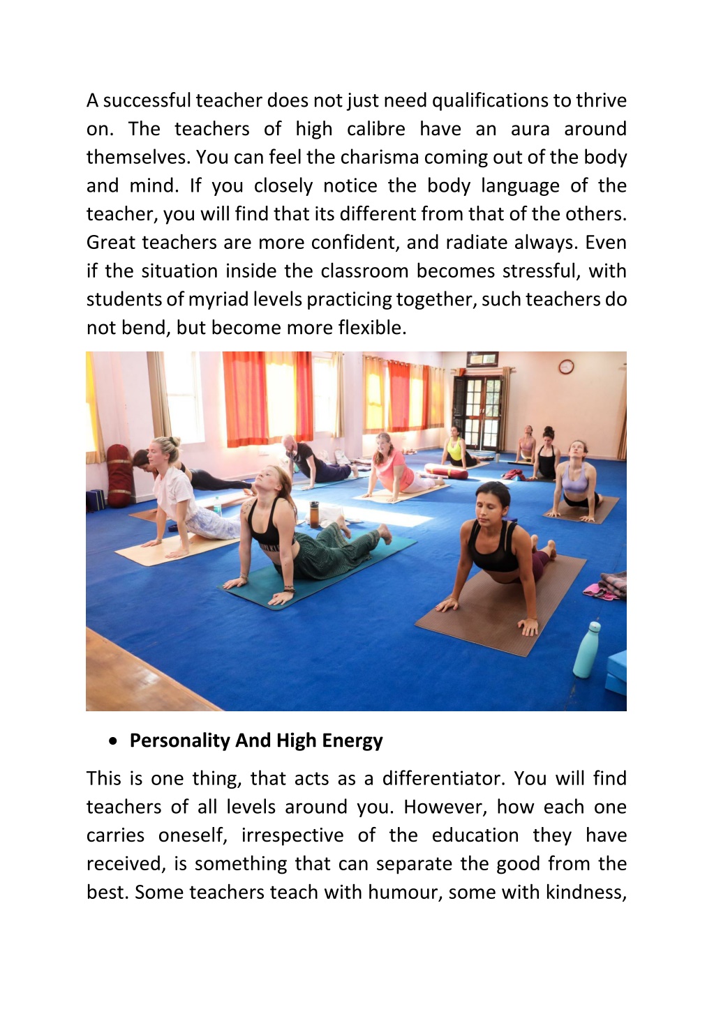 PPT The Top Qualities Of A Great Yoga Teacher PowerPoint Presentation