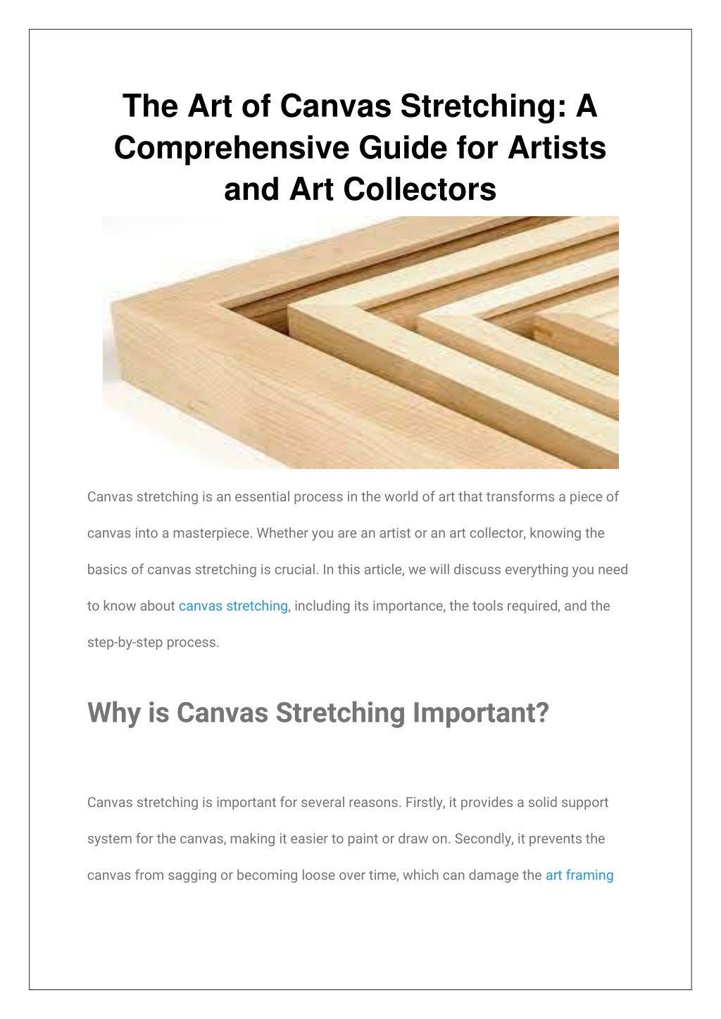 Canvas Stretching: A Comprehensive Guide to Enhancing Your Artwork